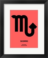 Framed Scorpio Zodiac Sign Black