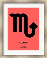 Framed Scorpio Zodiac Sign Black