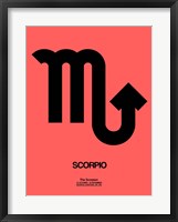 Framed Scorpio Zodiac Sign Black