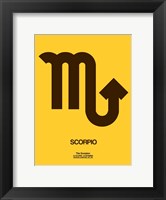 Framed Scorpio Zodiac Sign Brown