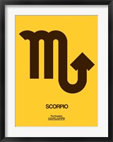 Framed Scorpio Zodiac Sign Brown