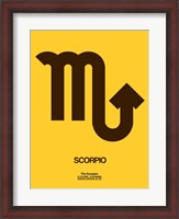 Framed Scorpio Zodiac Sign Brown