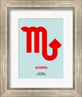Framed Scorpio Zodiac Sign Red