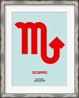 Framed Scorpio Zodiac Sign Red