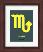Framed Scorpio Zodiac Sign Yellow