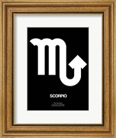 Framed Scorpio Zodiac Sign White