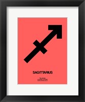 Framed Sagittarius Zodiac Sign Black