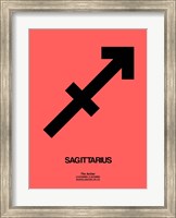 Framed Sagittarius Zodiac Sign Black