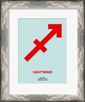 Framed Sagittarius Zodiac Sign Red