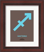 Framed Sagittarius Zodiac Sign Blue