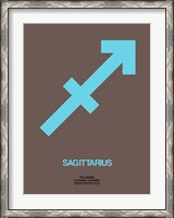 Framed Sagittarius Zodiac Sign Blue