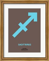 Framed Sagittarius Zodiac Sign Blue