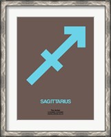 Framed Sagittarius Zodiac Sign Blue