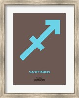 Framed Sagittarius Zodiac Sign Blue