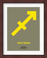 Framed Sagittarius Zodiac Sign Yellow