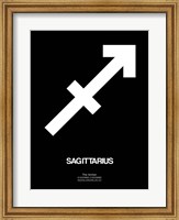 Framed Sagittarius Zodiac Sign White