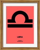 Framed Libra Zodiac Sign Black