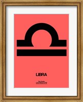 Framed Libra Zodiac Sign Black