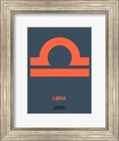 Framed Libra Zodiac Sign Orange