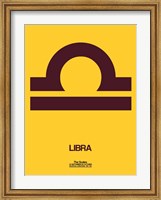 Framed Libra Zodiac Sign Brown