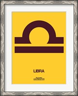 Framed Libra Zodiac Sign Brown