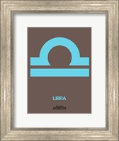 Framed Libra Zodiac Sign Blue