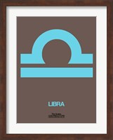 Framed Libra Zodiac Sign Blue