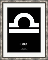 Framed Libra Zodiac Sign White