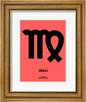 Framed Virgo Zodiac Sign Black