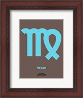 Framed Virgo Zodiac Sign Blue