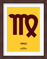 Framed Virgo Zodiac Sign Brown