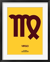 Framed Virgo Zodiac Sign Brown