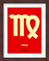 Framed Virgo Zodiac Sign Yellow
