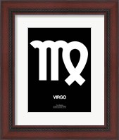 Framed Virgo Zodiac Sign White