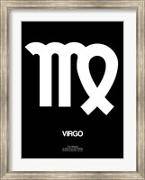 Framed Virgo Zodiac Sign White