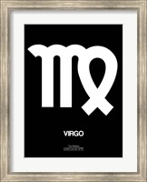 Framed Virgo Zodiac Sign White