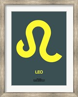 Framed Leo Zodiac Sign Yellow