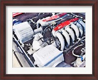Framed Ferrari 512 TR Testarossa Engine