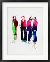Framed Beatles Watercolor