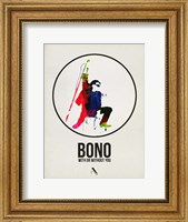 Framed Bono Watercolor