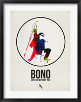 Framed Bono Watercolor