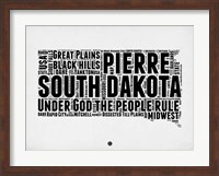 Framed South Dakota Word Cloud 1