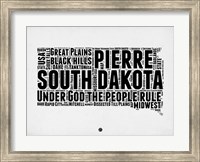 Framed South Dakota Word Cloud 1