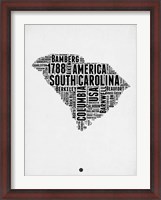 Framed South Carolina Word Cloud 1