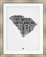 Framed South Carolina Word Cloud 1