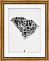 Framed South Carolina Word Cloud 1