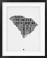 Framed South Carolina Word Cloud 1