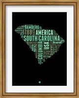 Framed South Carolina Word Cloud 2