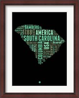 Framed South Carolina Word Cloud 2