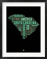 Framed South Carolina Word Cloud 2